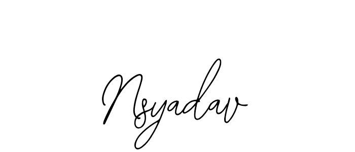 Use a signature maker to create a handwritten signature online. With this signature software, you can design (Bearetta-2O07w) your own signature for name Nsyadav. Nsyadav signature style 12 images and pictures png