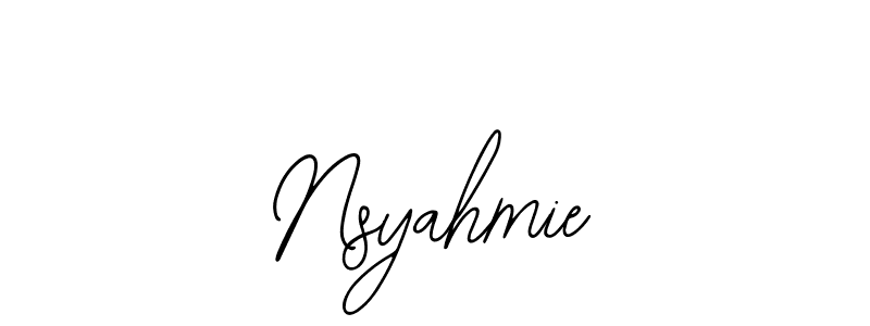 Similarly Bearetta-2O07w is the best handwritten signature design. Signature creator online .You can use it as an online autograph creator for name Nsyahmie. Nsyahmie signature style 12 images and pictures png