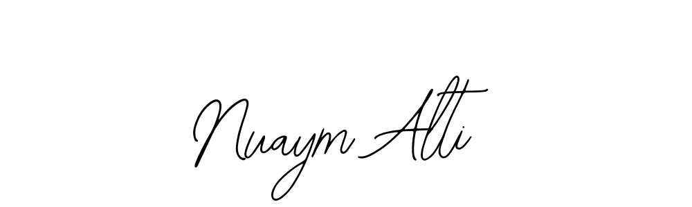 Design your own signature with our free online signature maker. With this signature software, you can create a handwritten (Bearetta-2O07w) signature for name Nuaym Alti. Nuaym Alti signature style 12 images and pictures png