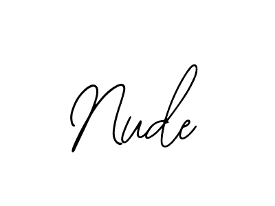 Design your own signature with our free online signature maker. With this signature software, you can create a handwritten (Bearetta-2O07w) signature for name Nude. Nude signature style 12 images and pictures png