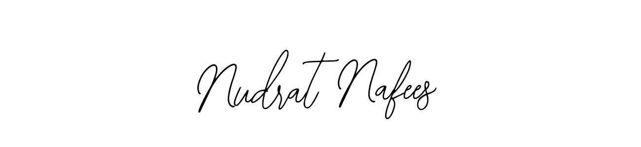 Bearetta-2O07w is a professional signature style that is perfect for those who want to add a touch of class to their signature. It is also a great choice for those who want to make their signature more unique. Get Nudrat Nafees name to fancy signature for free. Nudrat Nafees signature style 12 images and pictures png