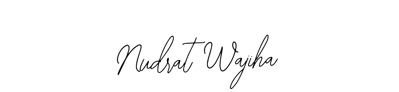 Make a beautiful signature design for name Nudrat Wajiha. Use this online signature maker to create a handwritten signature for free. Nudrat Wajiha signature style 12 images and pictures png