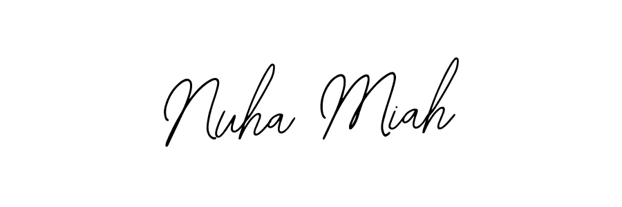 if you are searching for the best signature style for your name Nuha Miah. so please give up your signature search. here we have designed multiple signature styles  using Bearetta-2O07w. Nuha Miah signature style 12 images and pictures png