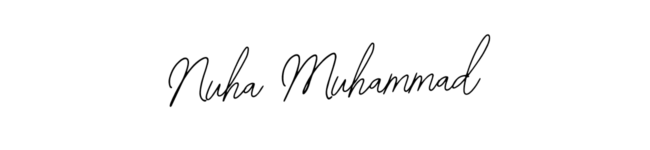 Use a signature maker to create a handwritten signature online. With this signature software, you can design (Bearetta-2O07w) your own signature for name Nuha Muhammad. Nuha Muhammad signature style 12 images and pictures png