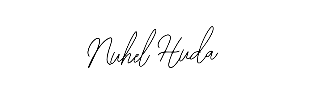 How to make Nuhel Huda name signature. Use Bearetta-2O07w style for creating short signs online. This is the latest handwritten sign. Nuhel Huda signature style 12 images and pictures png