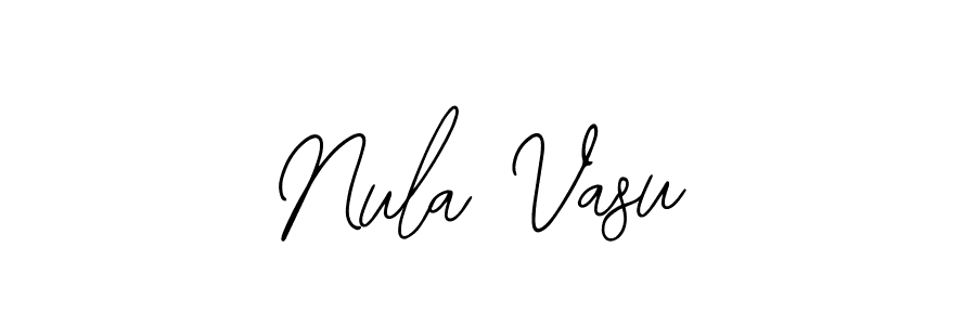 How to make Nula Vasu name signature. Use Bearetta-2O07w style for creating short signs online. This is the latest handwritten sign. Nula Vasu signature style 12 images and pictures png