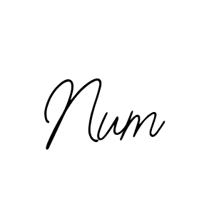 How to make Num name signature. Use Bearetta-2O07w style for creating short signs online. This is the latest handwritten sign. Num signature style 12 images and pictures png