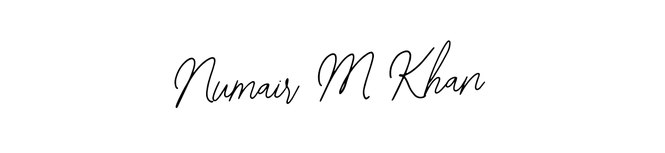 Use a signature maker to create a handwritten signature online. With this signature software, you can design (Bearetta-2O07w) your own signature for name Numair M Khan. Numair M Khan signature style 12 images and pictures png