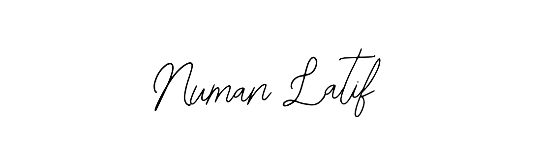 How to make Numan Latif name signature. Use Bearetta-2O07w style for creating short signs online. This is the latest handwritten sign. Numan Latif signature style 12 images and pictures png