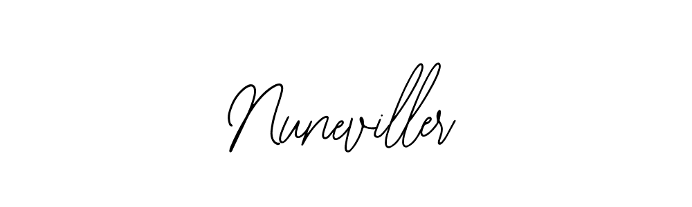 Use a signature maker to create a handwritten signature online. With this signature software, you can design (Bearetta-2O07w) your own signature for name Nuneviller. Nuneviller signature style 12 images and pictures png