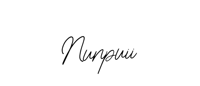 How to make Nunpuii name signature. Use Bearetta-2O07w style for creating short signs online. This is the latest handwritten sign. Nunpuii signature style 12 images and pictures png