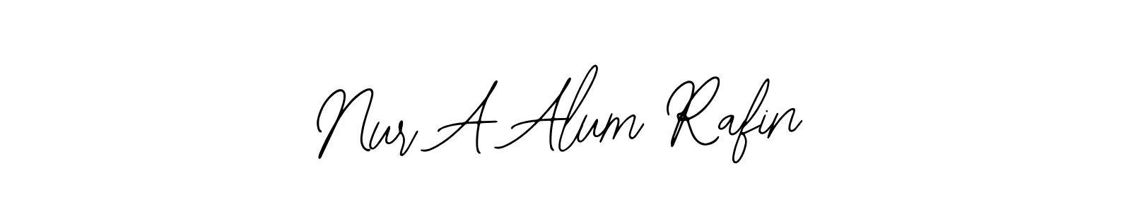 You should practise on your own different ways (Bearetta-2O07w) to write your name (Nur A Alum Rafin) in signature. don't let someone else do it for you. Nur A Alum Rafin signature style 12 images and pictures png