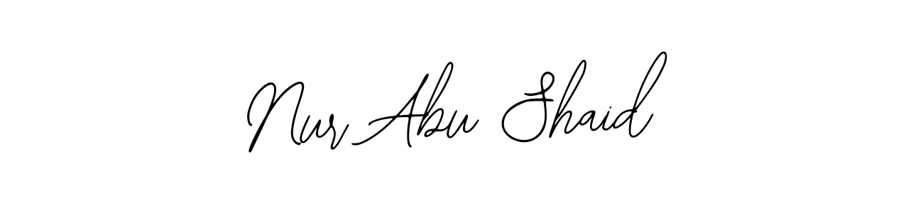 The best way (Bearetta-2O07w) to make a short signature is to pick only two or three words in your name. The name Nur Abu Shaid include a total of six letters. For converting this name. Nur Abu Shaid signature style 12 images and pictures png