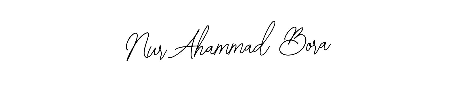 The best way (Bearetta-2O07w) to make a short signature is to pick only two or three words in your name. The name Nur Ahammad Bora include a total of six letters. For converting this name. Nur Ahammad Bora signature style 12 images and pictures png