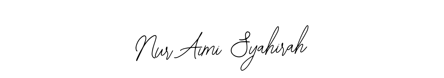 Use a signature maker to create a handwritten signature online. With this signature software, you can design (Bearetta-2O07w) your own signature for name Nur Aimi Syahirah. Nur Aimi Syahirah signature style 12 images and pictures png