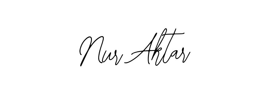 The best way (Bearetta-2O07w) to make a short signature is to pick only two or three words in your name. The name Nur Aktar include a total of six letters. For converting this name. Nur Aktar signature style 12 images and pictures png