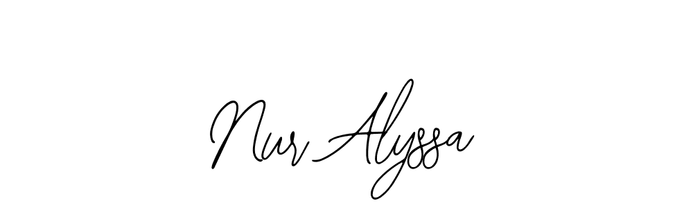 Best and Professional Signature Style for Nur Alyssa. Bearetta-2O07w Best Signature Style Collection. Nur Alyssa signature style 12 images and pictures png