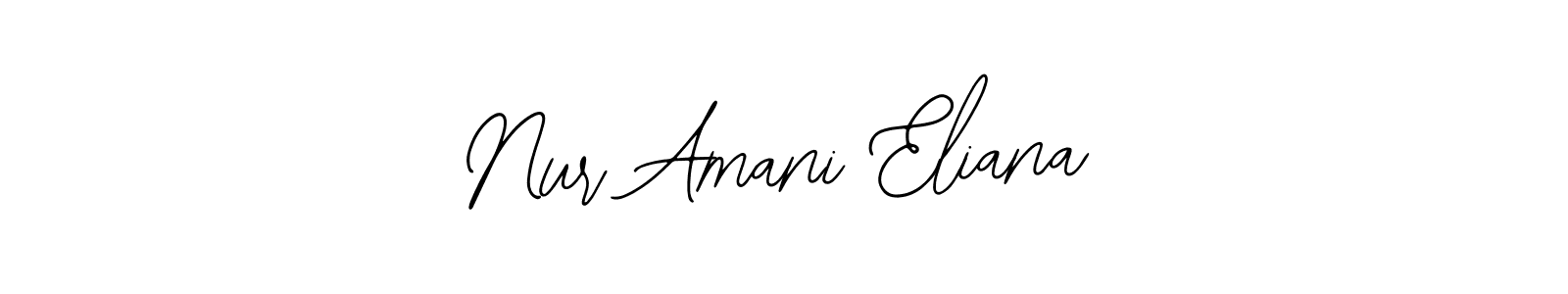 Use a signature maker to create a handwritten signature online. With this signature software, you can design (Bearetta-2O07w) your own signature for name Nur Amani Eliana. Nur Amani Eliana signature style 12 images and pictures png