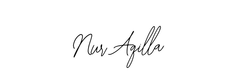 How to make Nur Aqilla signature? Bearetta-2O07w is a professional autograph style. Create handwritten signature for Nur Aqilla name. Nur Aqilla signature style 12 images and pictures png