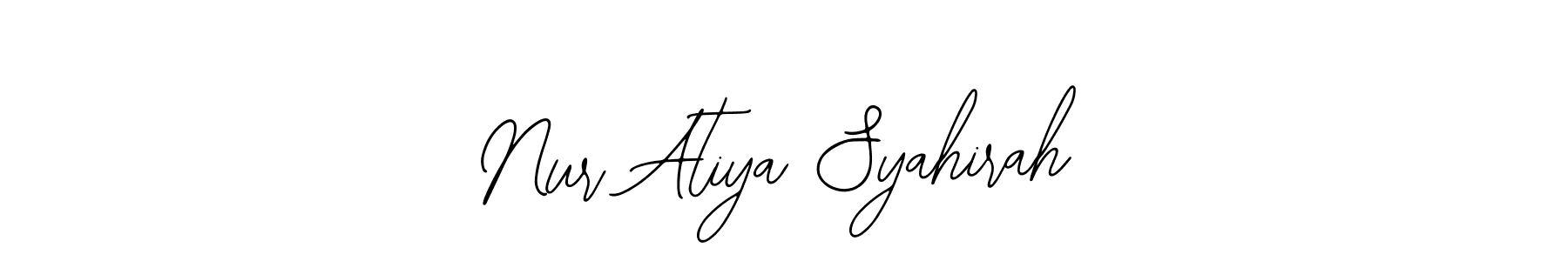 Design your own signature with our free online signature maker. With this signature software, you can create a handwritten (Bearetta-2O07w) signature for name Nur Atiya Syahirah. Nur Atiya Syahirah signature style 12 images and pictures png