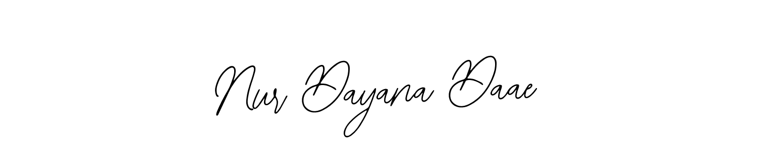 Bearetta-2O07w is a professional signature style that is perfect for those who want to add a touch of class to their signature. It is also a great choice for those who want to make their signature more unique. Get Nur Dayana Daae name to fancy signature for free. Nur Dayana Daae signature style 12 images and pictures png