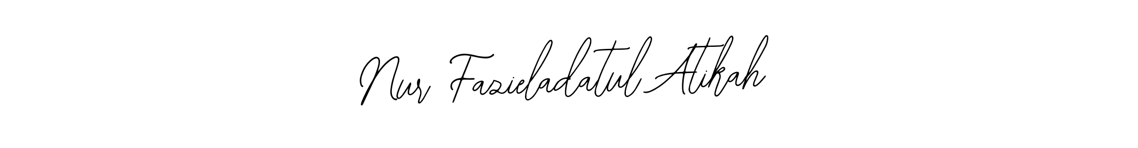 Also You can easily find your signature by using the search form. We will create Nur Fazieladatul Atikah name handwritten signature images for you free of cost using Bearetta-2O07w sign style. Nur Fazieladatul Atikah signature style 12 images and pictures png