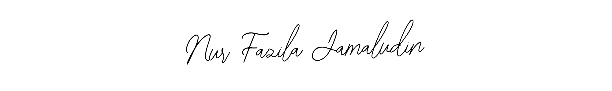 You should practise on your own different ways (Bearetta-2O07w) to write your name (Nur Fazila Jamaludin) in signature. don't let someone else do it for you. Nur Fazila Jamaludin signature style 12 images and pictures png