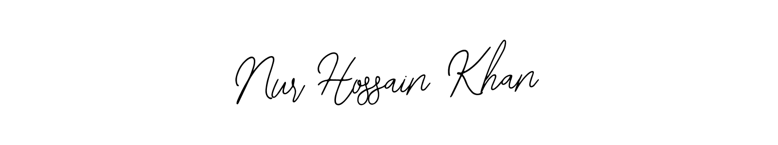 The best way (Bearetta-2O07w) to make a short signature is to pick only two or three words in your name. The name Nur Hossain Khan include a total of six letters. For converting this name. Nur Hossain Khan signature style 12 images and pictures png