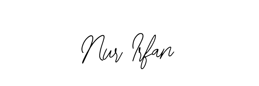 You should practise on your own different ways (Bearetta-2O07w) to write your name (Nur Irfan) in signature. don't let someone else do it for you. Nur Irfan signature style 12 images and pictures png