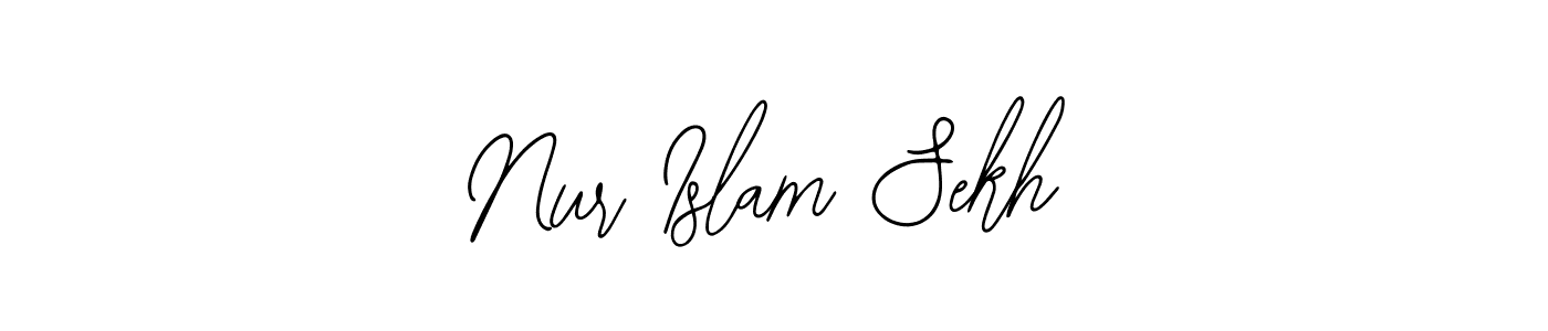 The best way (Bearetta-2O07w) to make a short signature is to pick only two or three words in your name. The name Nur Islam Sekh include a total of six letters. For converting this name. Nur Islam Sekh signature style 12 images and pictures png