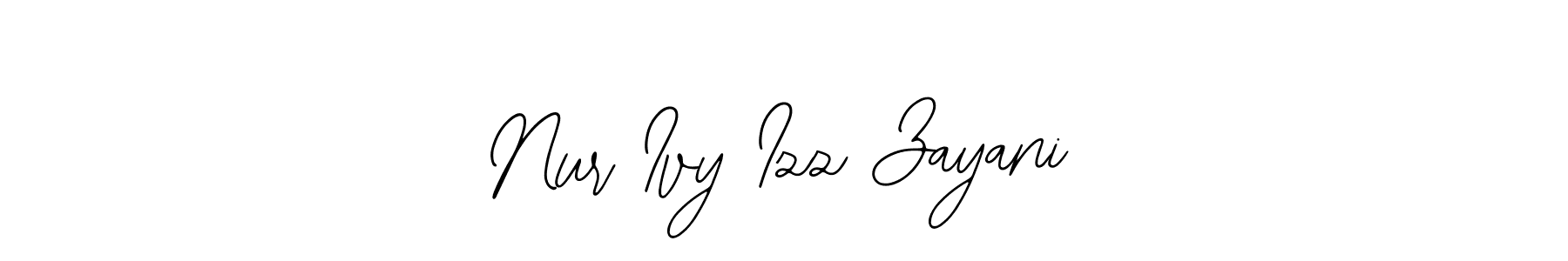 Also You can easily find your signature by using the search form. We will create Nur Ivy Izz Zayani name handwritten signature images for you free of cost using Bearetta-2O07w sign style. Nur Ivy Izz Zayani signature style 12 images and pictures png