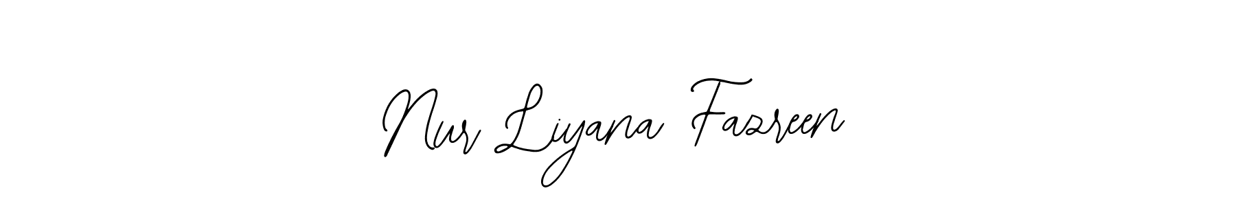 Use a signature maker to create a handwritten signature online. With this signature software, you can design (Bearetta-2O07w) your own signature for name Nur Liyana Fazreen. Nur Liyana Fazreen signature style 12 images and pictures png