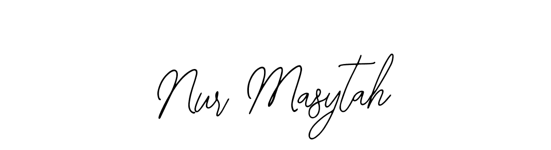 You should practise on your own different ways (Bearetta-2O07w) to write your name (Nur Masytah) in signature. don't let someone else do it for you. Nur Masytah signature style 12 images and pictures png