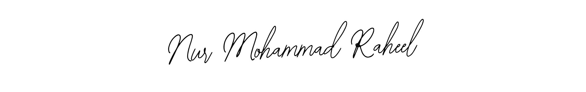 See photos of Nur Mohammad Raheel official signature by Spectra . Check more albums & portfolios. Read reviews & check more about Bearetta-2O07w font. Nur Mohammad Raheel signature style 12 images and pictures png