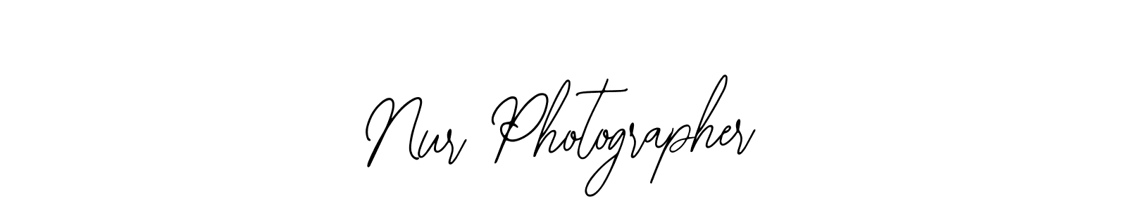 You should practise on your own different ways (Bearetta-2O07w) to write your name (Nur Photographer) in signature. don't let someone else do it for you. Nur Photographer signature style 12 images and pictures png