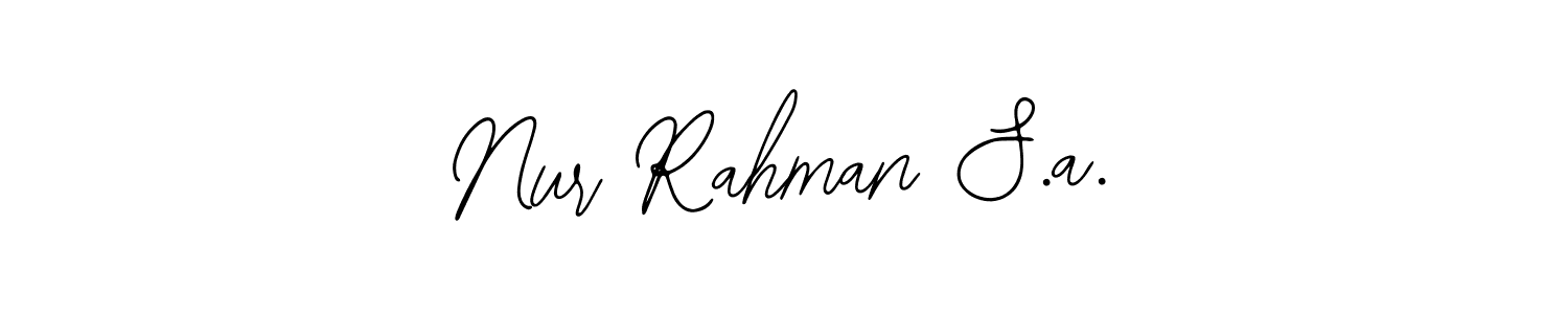 Also we have Nur Rahman S.a. name is the best signature style. Create professional handwritten signature collection using Bearetta-2O07w autograph style. Nur Rahman S.a. signature style 12 images and pictures png