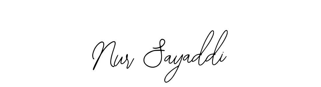 How to make Nur Sayaddi signature? Bearetta-2O07w is a professional autograph style. Create handwritten signature for Nur Sayaddi name. Nur Sayaddi signature style 12 images and pictures png