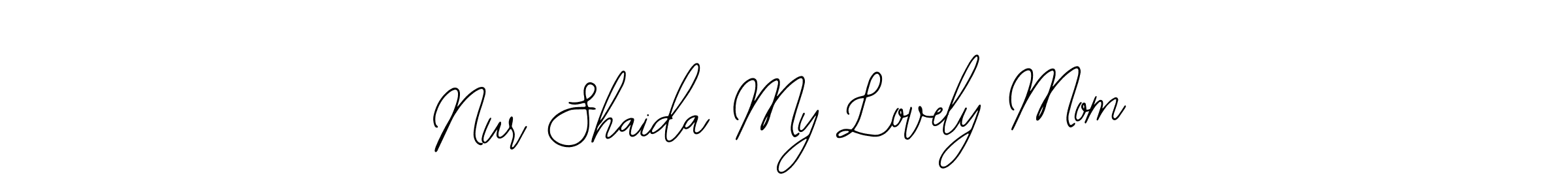 Check out images of Autograph of Nur Shaida My Lovely Mom name. Actor Nur Shaida My Lovely Mom Signature Style. Bearetta-2O07w is a professional sign style online. Nur Shaida My Lovely Mom signature style 12 images and pictures png