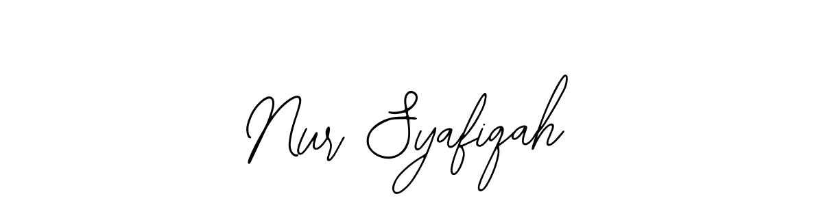 See photos of Nur Syafiqah official signature by Spectra . Check more albums & portfolios. Read reviews & check more about Bearetta-2O07w font. Nur Syafiqah signature style 12 images and pictures png