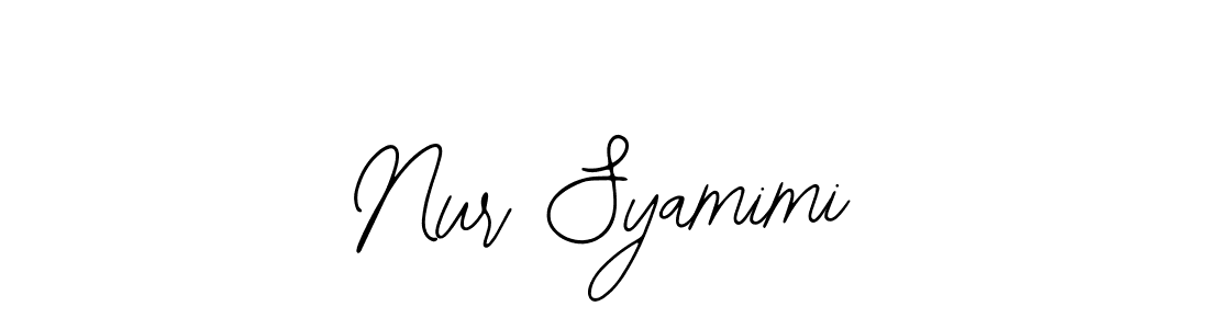 Also You can easily find your signature by using the search form. We will create Nur Syamimi name handwritten signature images for you free of cost using Bearetta-2O07w sign style. Nur Syamimi signature style 12 images and pictures png
