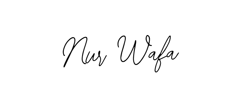 Use a signature maker to create a handwritten signature online. With this signature software, you can design (Bearetta-2O07w) your own signature for name Nur Wafa. Nur Wafa signature style 12 images and pictures png