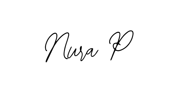 Design your own signature with our free online signature maker. With this signature software, you can create a handwritten (Bearetta-2O07w) signature for name Nura P. Nura P signature style 12 images and pictures png