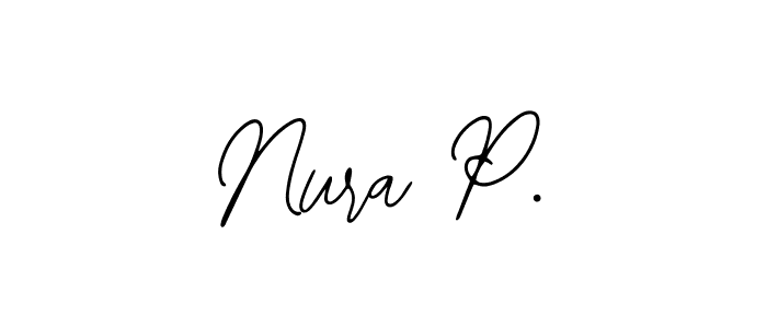 Bearetta-2O07w is a professional signature style that is perfect for those who want to add a touch of class to their signature. It is also a great choice for those who want to make their signature more unique. Get Nura P. name to fancy signature for free. Nura P. signature style 12 images and pictures png