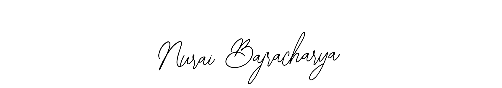 Create a beautiful signature design for name Nurai Bajracharya. With this signature (Bearetta-2O07w) fonts, you can make a handwritten signature for free. Nurai Bajracharya signature style 12 images and pictures png