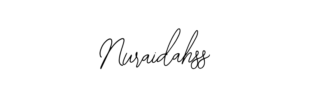 if you are searching for the best signature style for your name Nuraidahss. so please give up your signature search. here we have designed multiple signature styles  using Bearetta-2O07w. Nuraidahss signature style 12 images and pictures png