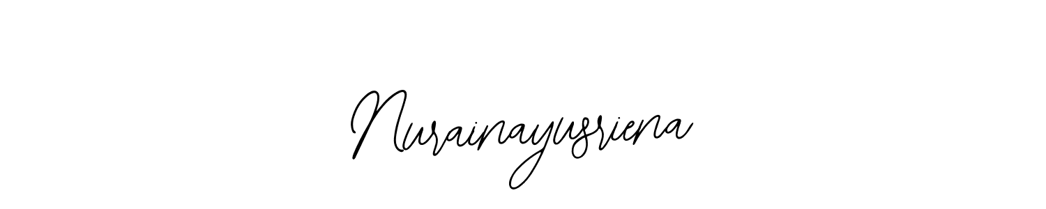 Also You can easily find your signature by using the search form. We will create Nurainayusriena name handwritten signature images for you free of cost using Bearetta-2O07w sign style. Nurainayusriena signature style 12 images and pictures png