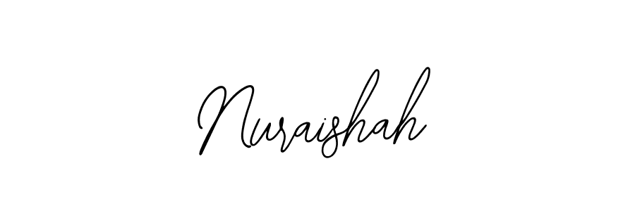 Make a beautiful signature design for name Nuraishah. With this signature (Bearetta-2O07w) style, you can create a handwritten signature for free. Nuraishah signature style 12 images and pictures png