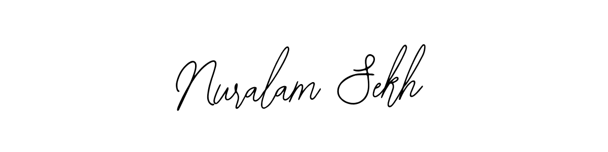 You should practise on your own different ways (Bearetta-2O07w) to write your name (Nuralam Sekh) in signature. don't let someone else do it for you. Nuralam Sekh signature style 12 images and pictures png