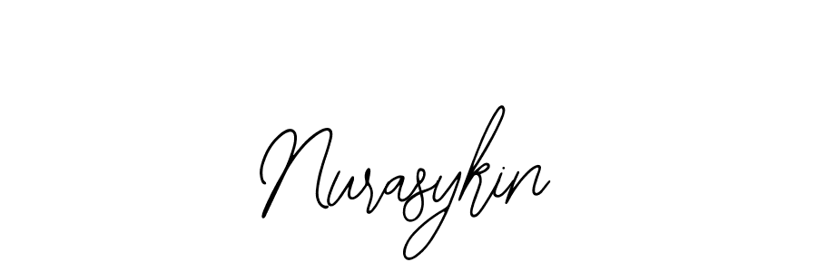 The best way (Bearetta-2O07w) to make a short signature is to pick only two or three words in your name. The name Nurasykin include a total of six letters. For converting this name. Nurasykin signature style 12 images and pictures png