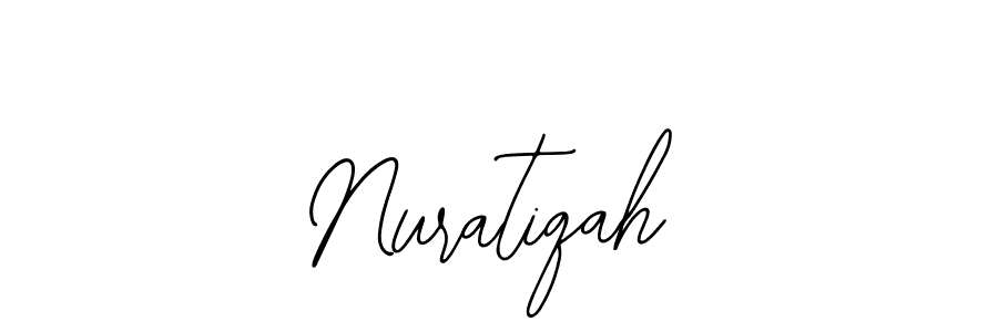 The best way (Bearetta-2O07w) to make a short signature is to pick only two or three words in your name. The name Nuratiqah include a total of six letters. For converting this name. Nuratiqah signature style 12 images and pictures png